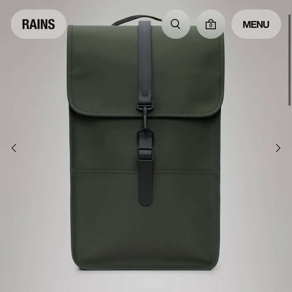 Rains Men's Olive Backpack